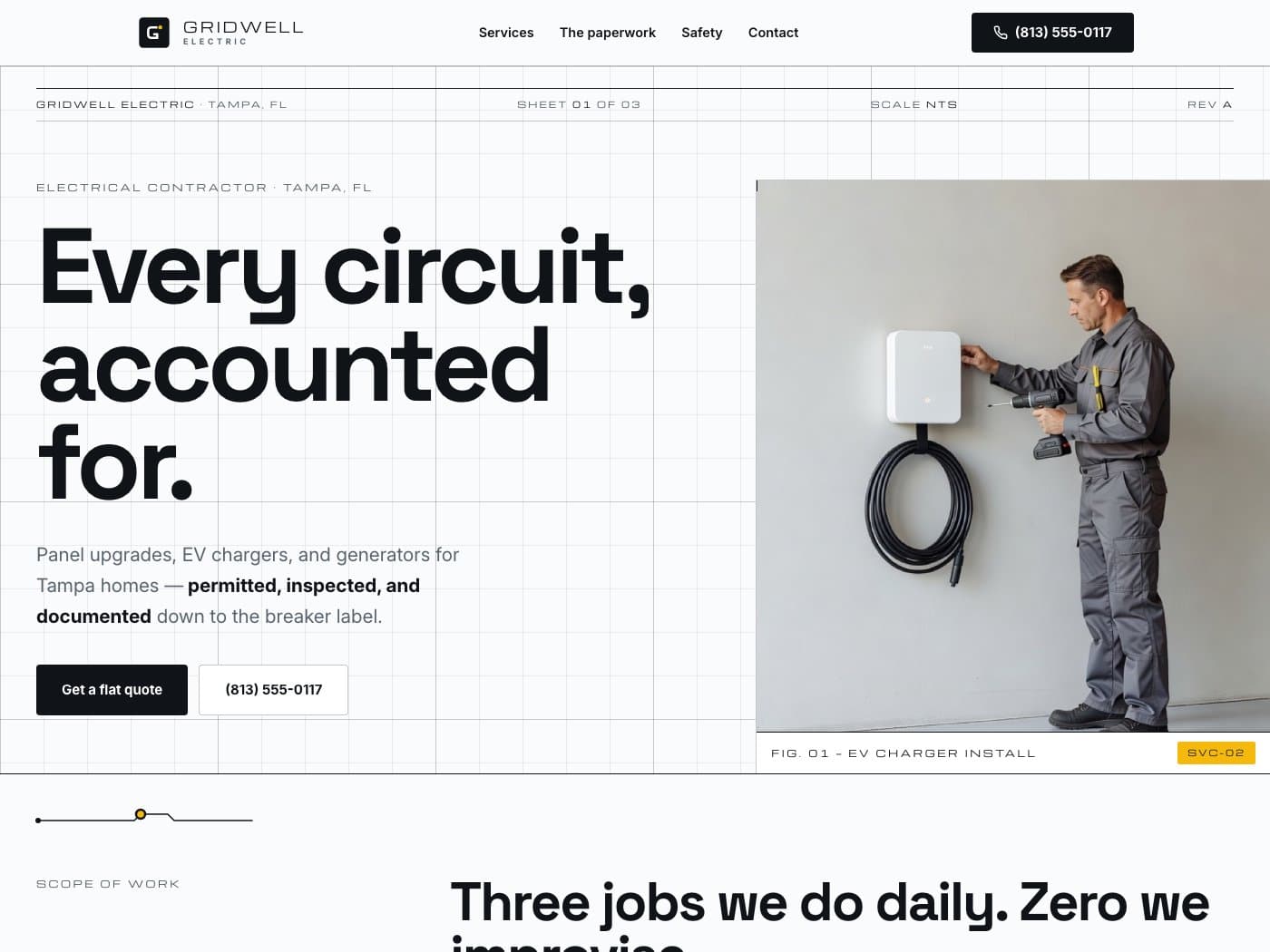 Gridwell Electric — website home page
